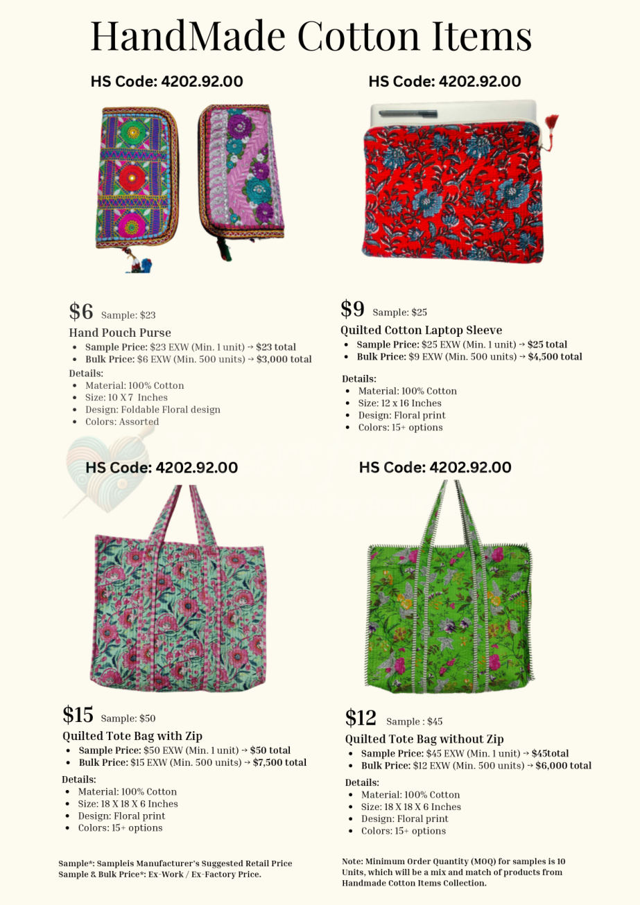 Handmade cotton items