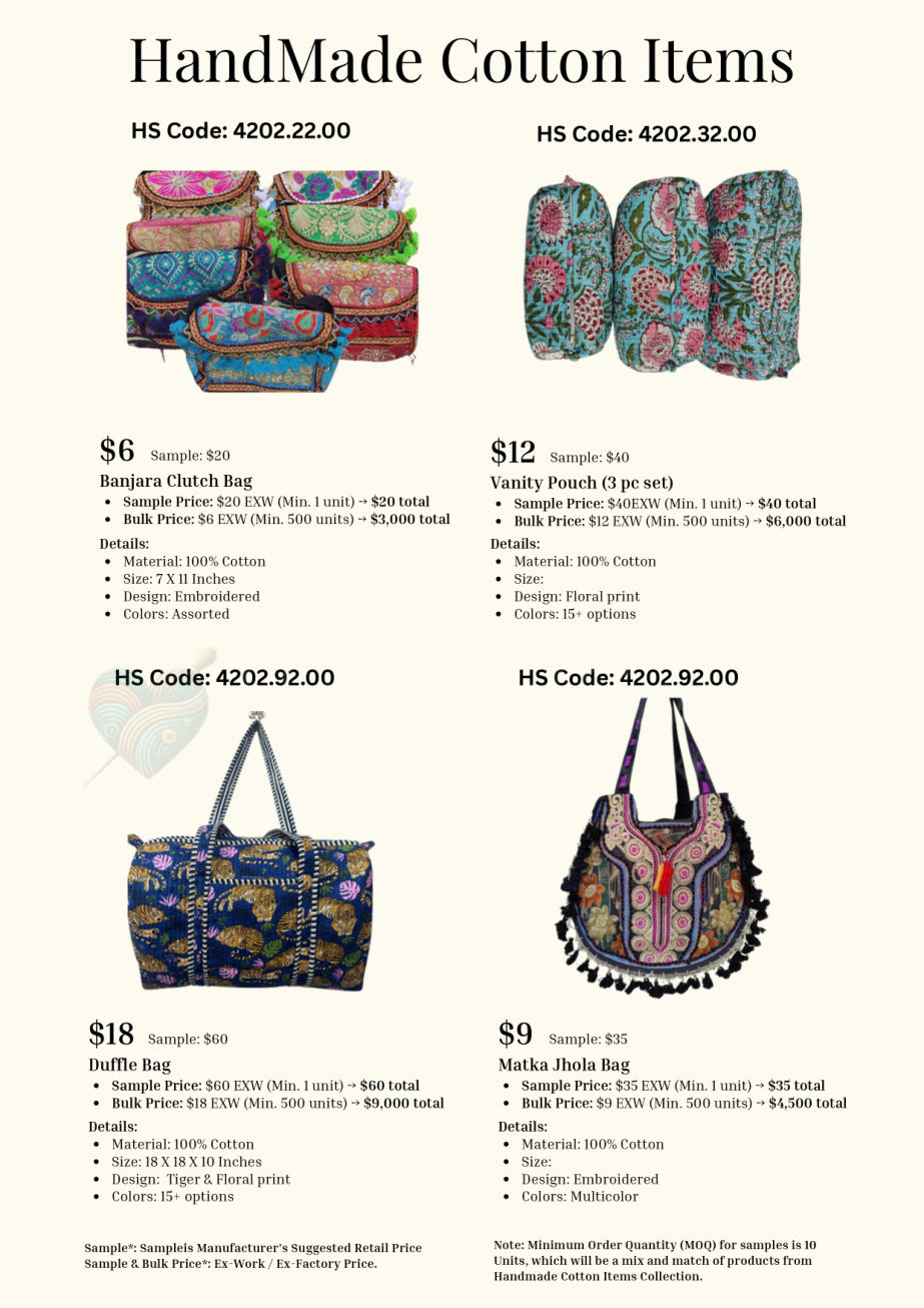 Handmade bags and pouches