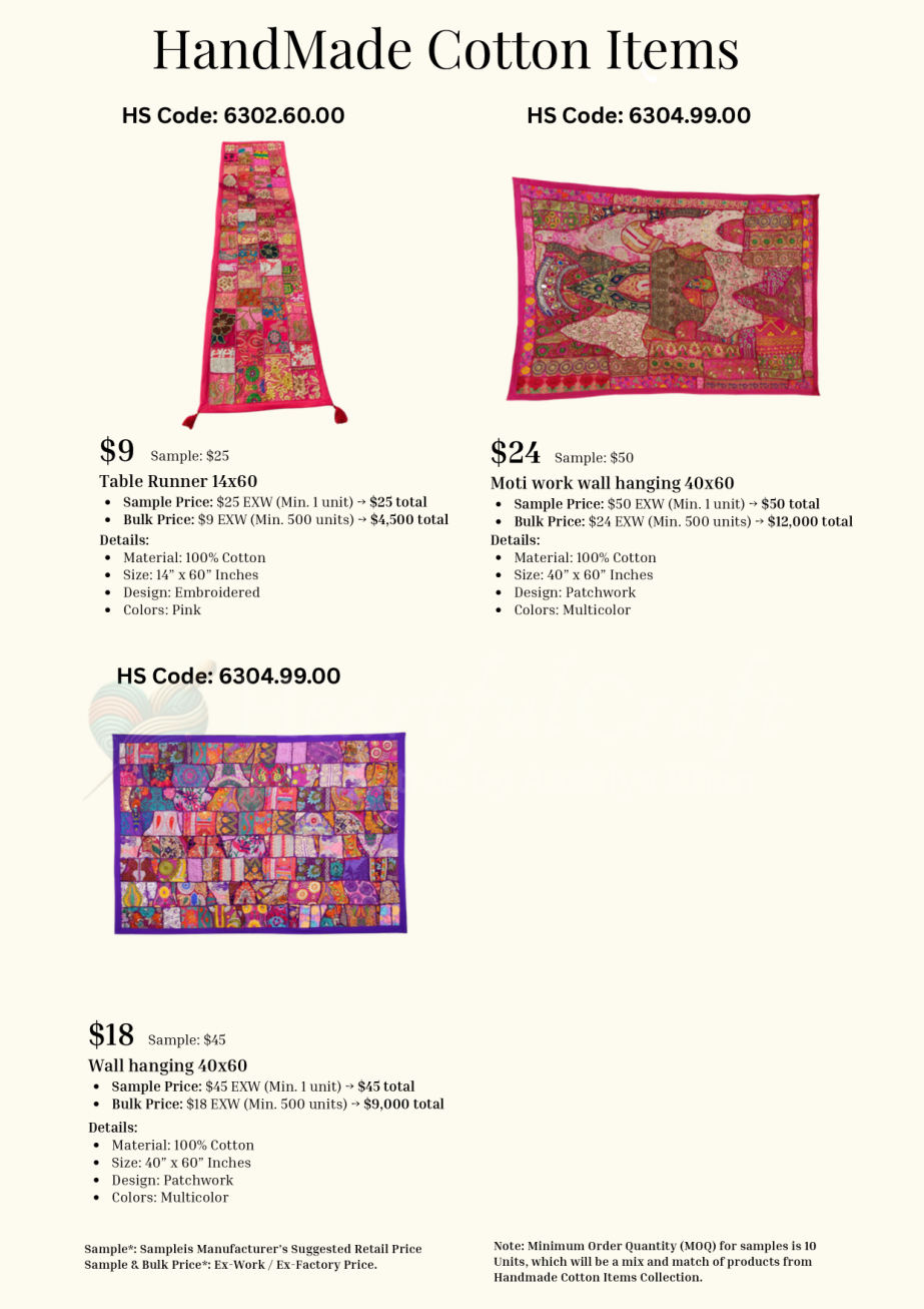Patchwork wall and table textiles