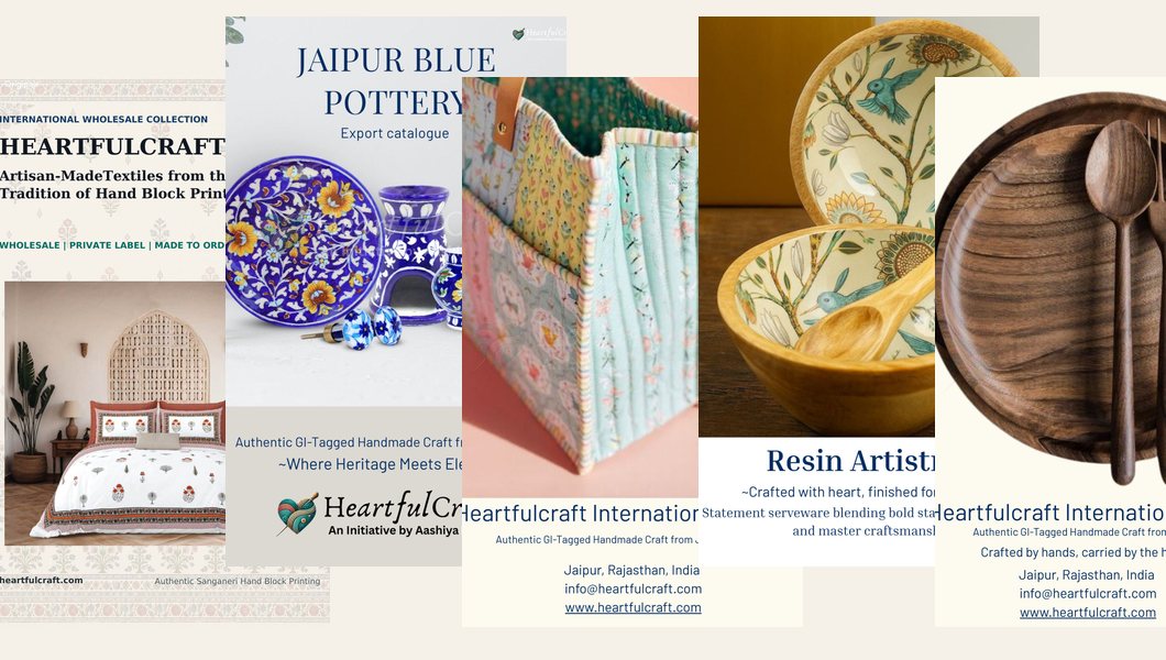 HeartfulSourcing handmade product catalogue collage