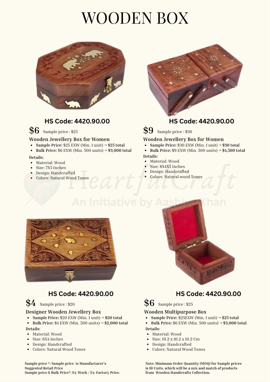 Wooden boxes